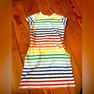 EUC Primary rainbow stripe dress. Sz 6/7